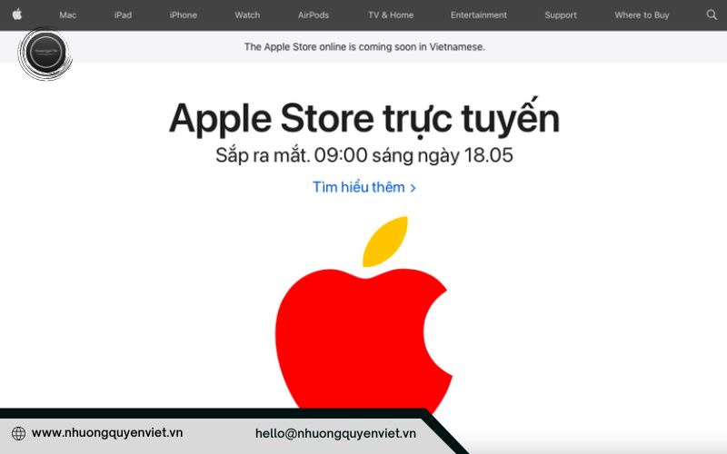 Thương hiệu Apple thông báo sắp ra mắt cửa hàng trực tuyến tại Việt Nam trên trên trang Newsroom