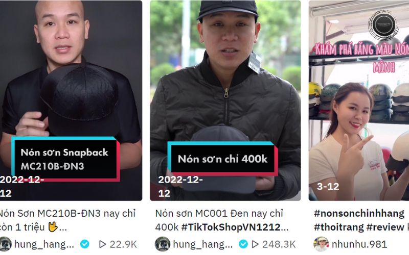 Tik Tok là kênh bán hàng mới tiếp cận của Nón Sơn
