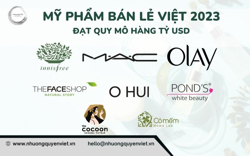 Thị trường mỹ phẩm bán lẻ Việt Nam 2023 đạt quy mô hàng tỷ USD 